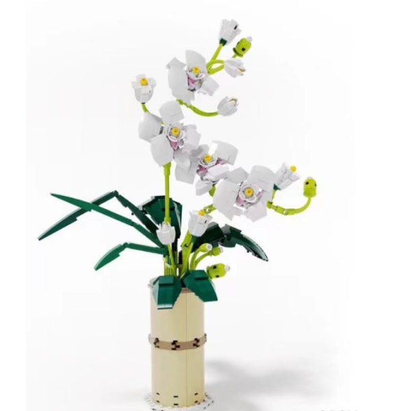 Byggklossar Bukett Phalaenopsis DIY Bonsai Ornaments Assembl