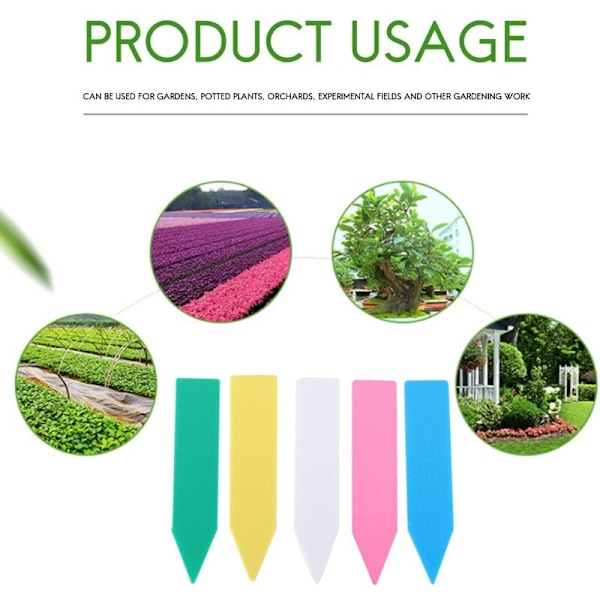 1000 st 2 tum i Plast Växtmärken Plant Nursery Trädgårdsetiketter Stakes Pot Marker Växt Trädgårdsetiketter Flerfärgade