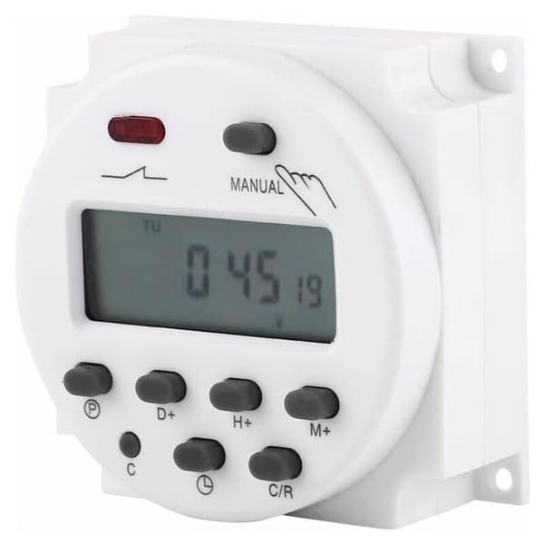 LCD Digital Timer Ukentlig Programmerbar Mikrodatamaskin Tid Bryter Relé Timer 17på17av(24V)
