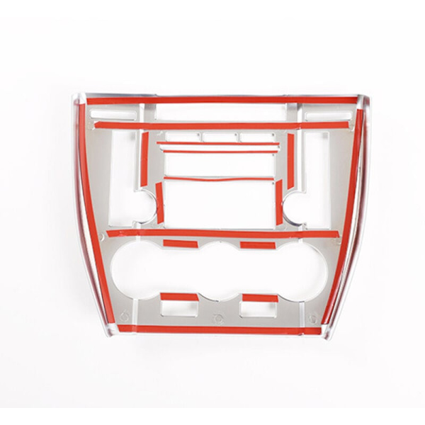 Bilstøtte Midtkonsoll Aircondition CD Kontrollpanel Trim Klistremerke for 2 2007-2012 (Sølv)
