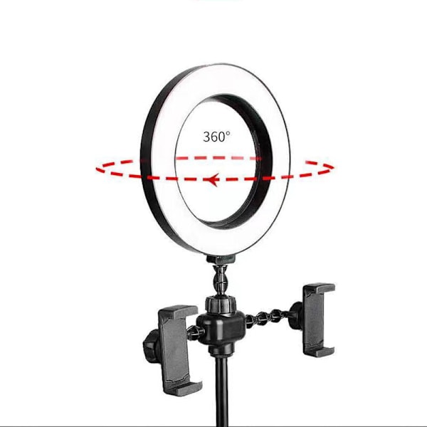 4 i 1 Live Stativ Live Stemme Profesjonell LED Ringlys Bærbar Lampe MIC Stativ Holder Lys Live Streaming