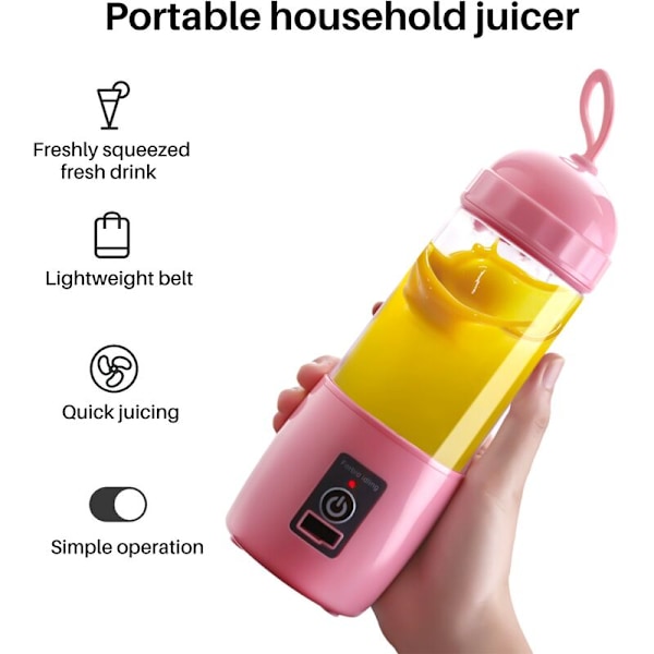 Bærbar Mini Juicer Elektrisk Juicer Multifunksjonell Juicer Oppladbar Student Juicer