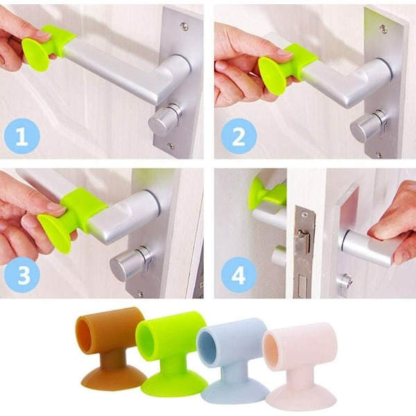5-pack Silikon Dörrstopp Dörrstoppskydd Dörrstopp Dörrknopp Väggstötdämpare Skydd för Bättre Skydd av Dörrar Vägg