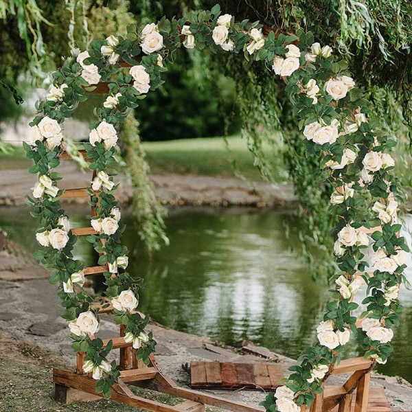 Kunstig silke falske blomster girlander peon planter henger vintre for bryllupsfest hage håndverk bue dekor