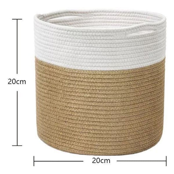 Kestävä köysi-istutuskori Moderni kudottu kori kukkaruukulle lattiakasveille sisätiloihin, säilytyskori järjestäjä Rustic Home Decor koti