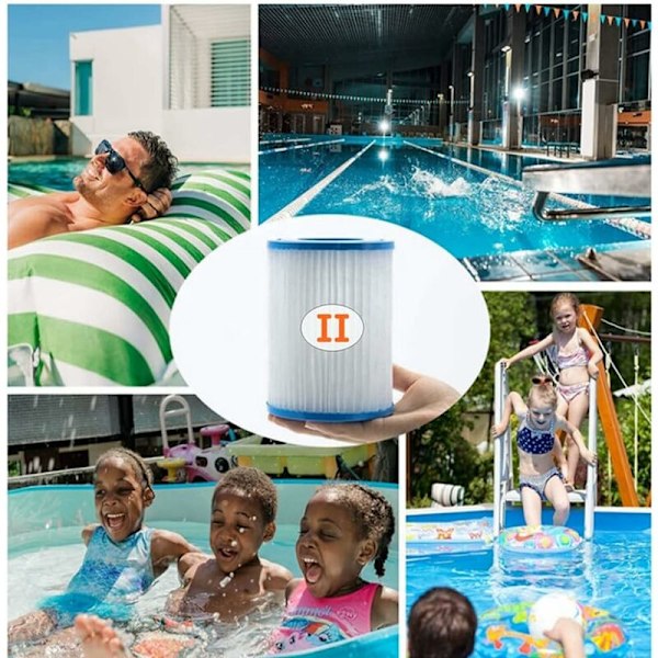 4 x Type II Swimmingpool Filterpatroner til Type II Filtre til 58094