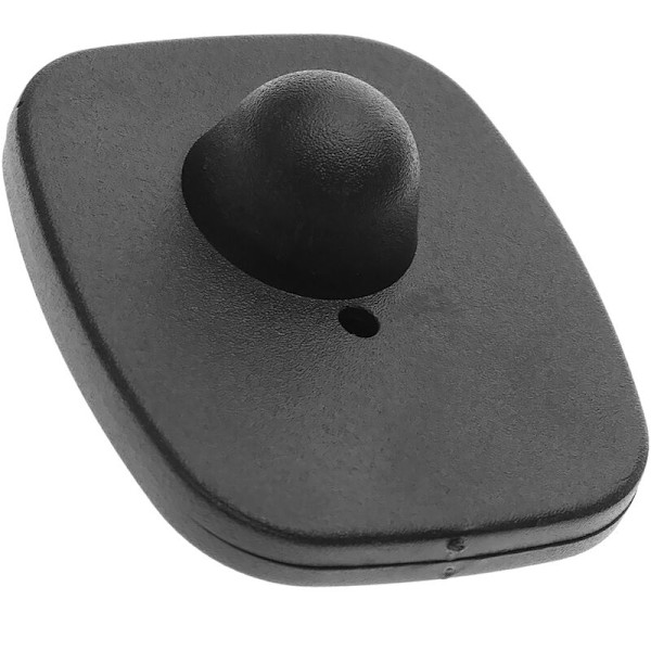 Sort Anti-Tyveri Etiket med Stift 47 x 42 mm