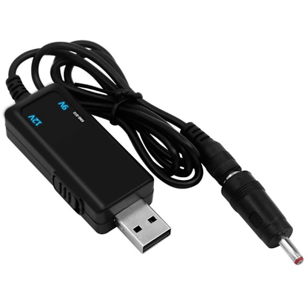 USB Boost-konverterkabel, USB Step-up-konverter DC 5V till 9V 12V 3.5X1.35Mm-kontakt för strömkonverterare, 1 hållare 1