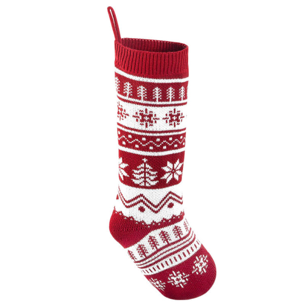 Joulusukat, 4 kpl:n pakkauksessa neulotut joulusukat kaapelineulotut joulusukat ripustettavat sukat kotiin joulukoristeisiin ja -lahjoihin 46cm