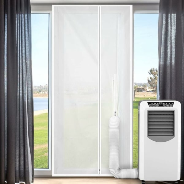 Dörrtätning för mobila luftkonditioneringsapparater, 90 210 cm tätningssats för fönsterdörr luftkonditionering, enkel att installera Kräver ingen borrning för alla dörrar