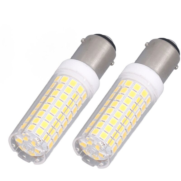 2 Pak BA15D 10W LED Landbrugs Pære Energibesparende Dæmpbar 102 LED Keramisk Pære AC 100120V