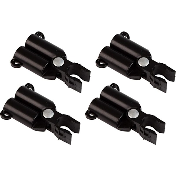 Sett med 4 koblinger for Tutors - Diameter: 11 mm - Svart - 07256-11mm