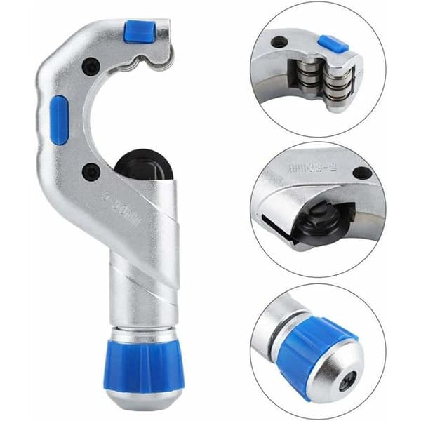 1/8\"-1-1/4\" Rørkutter, Kraftig Rustfritt Stål Kobber PVC Kutter med 2stk Rørholder Kutteblader (4-32mm)