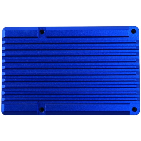 Aluminium-etui til Raspberry Pi 4, metalhus til RPI 4 Model B (blå)