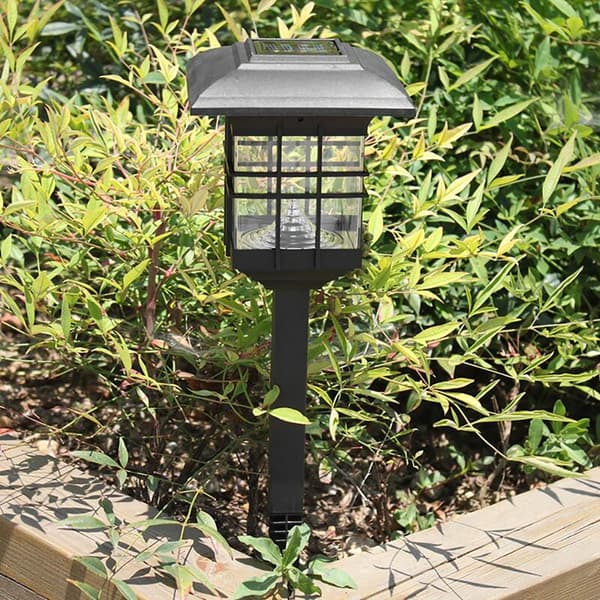 Vandtæt solcellepostlygte Landskabshave LED solcellelys Udendørs postdæk hætte søjlehegnlampe
