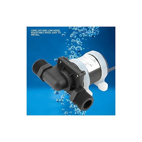 Mini Vannpumpe DC 12V -40℃-100℃ Strømsirkulerende Vannpumpe, Børsteløs Husholdningsvarmvannssirkulator