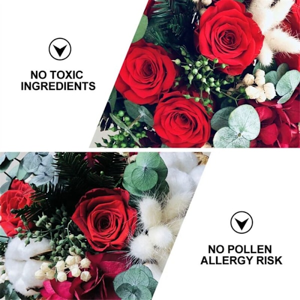 6 st Preserverade Livets Blomma 5-6cm Roshuvud Mors Dag Bröllop Dekoration DIY Handgjord Presentblommor, E