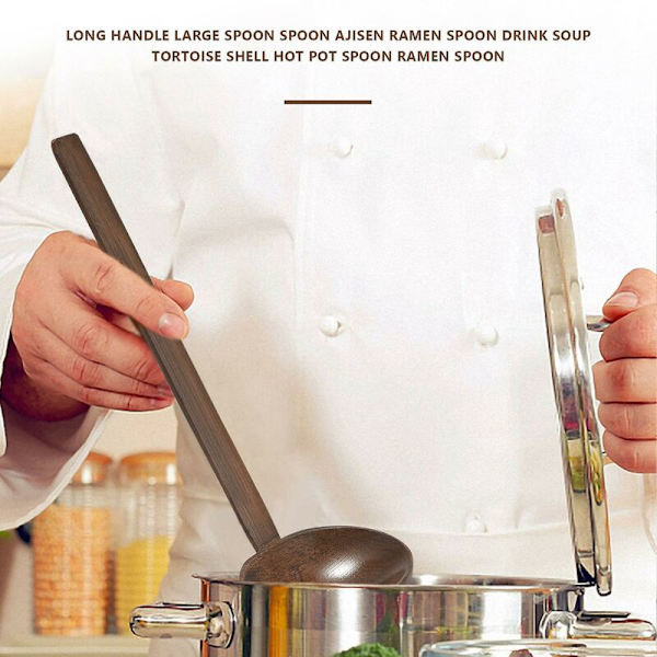 2 st Japanska Långskaftade Skedar Ajisen Ramen Sked Dryck Soppskål Hot Pot Sked Ramen Sked