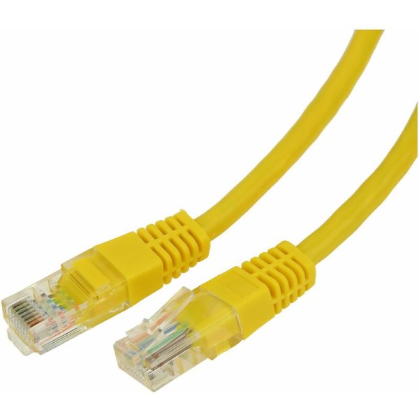 RJ45 Ethernet Cat5 LAN-netværkskabel Patch-ledning Gul, 10 stk. 1,5 M