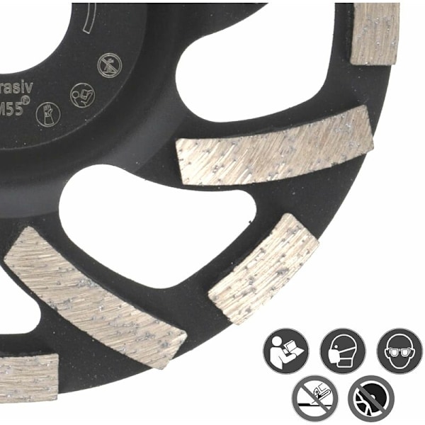 Ammattimainen timanttilaikka Hiova 125 mm x 22,2 mm Hiontalaatta Tasoite, asfaltti, laasti, hankaavat rakennusmateriaalit