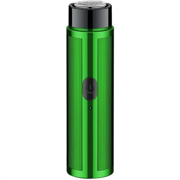2W Mini Beard S-Haver Electric R-azor Detachable Washable H-ead USB Powered Design Built-in 160mAh Rechargeable Cell for Home Daily Travel Use,Green
