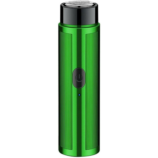 2W Mini Skjegg S-Haver Elektrisk R-azor Avtakbar Vaskbar H-ode USB-drevet Design Innebygd 160mAh Oppladbar Celle for Hjem Daglig Reisebruk, Grønn
