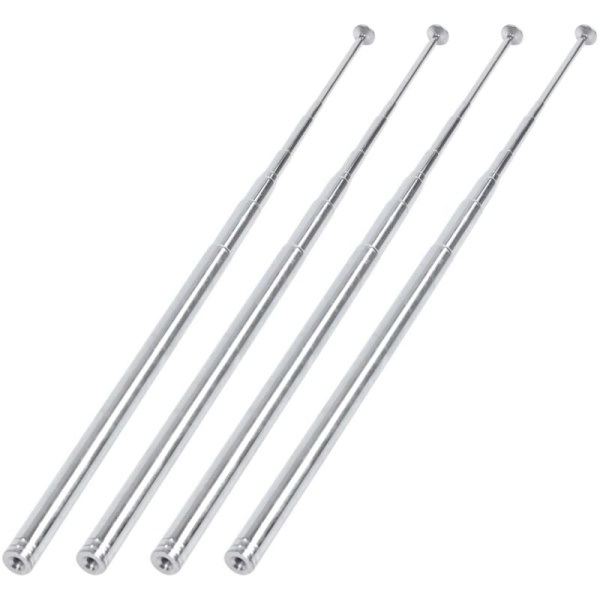 4 st 115 cm 10-sektioners Teleskopisk TV-antenn FM AM Radio