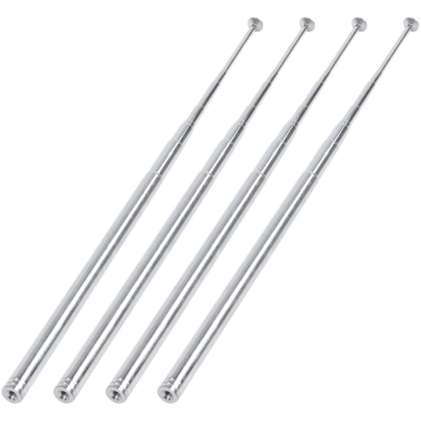 4pcs 115cm 10 Sections Telescopic TV Antenna FM AM Radio