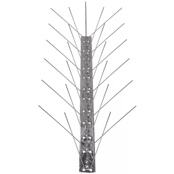 Rustfrit Stål Anti-Due Fugle Pigge Total Længde 3 Meter 6 Stykker 50cm Anti-Fugle Pigge med Kliklås og Forudbestemte Brudpunkter