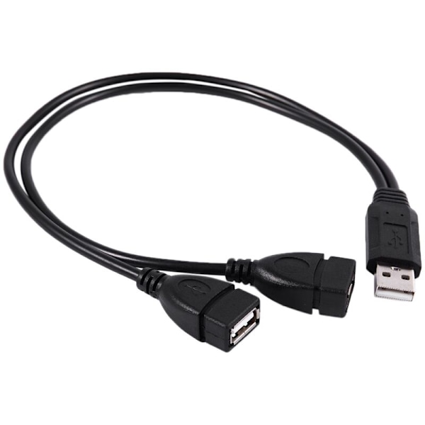 Usb 2.1A hane till 2 Usb dubbla strömkabeladapterkabel