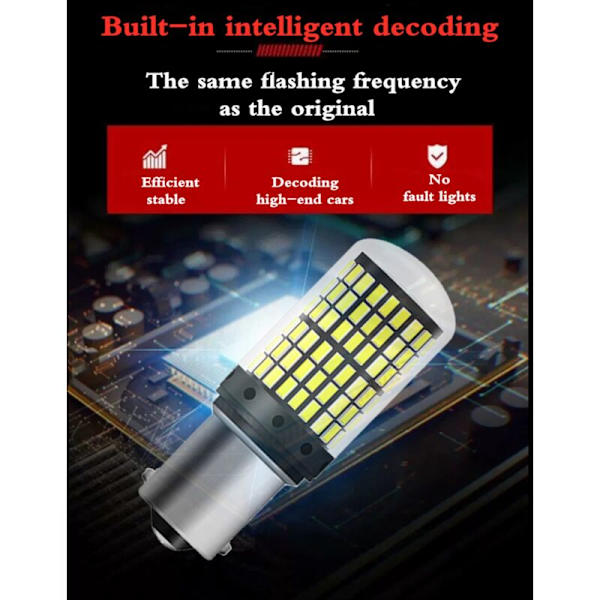 10 st 3014 144Smd Canbus 1157 BAY15D P21W 1156 BA15S BAU15S PY21W T20 7440 7443 W21W LED-bilblinkerslampor E