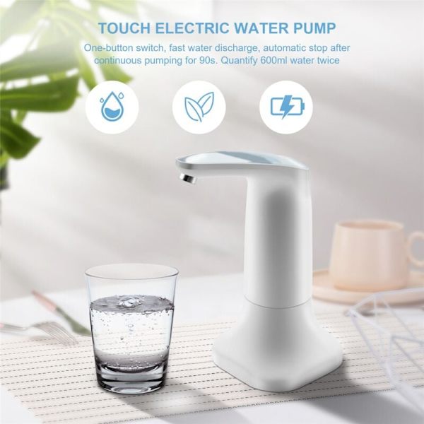 Elektrisk flaskpump Automatisk dispenser USB-laddning Automatisk strömbrytare Pump Vattenautomater