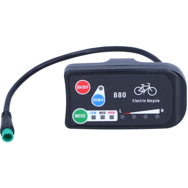 E-cykel KT-LED880 intelligent kontrollpanel, e-cykel 36V 48V mätare display, e-cykel tillbehör