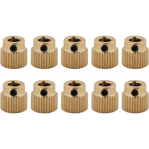 Mässingsextruderhjul 26/40 Tänder 10 st Mässingsextruderhjul för CR-10.CR-10S, Ender 3, Ender 3 Pro, MK7 MK8 Extruder (26 Tänder) - RWCommerce, Indust