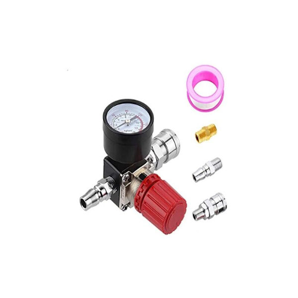 Tilkoblet trykkreguleringsventil 120psi 12bar-1/4 Pneumatisk trykkregulator