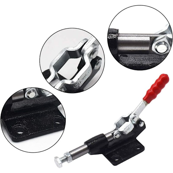 Svingklemmer, 2 stk. Hold Push Pull Action Håndværktøj Sving Håndværktøj Hurtig Udløsning Manuel Klemme Lukning Vandret Håndtag Klemme Hurtig Udløsning Stang (2