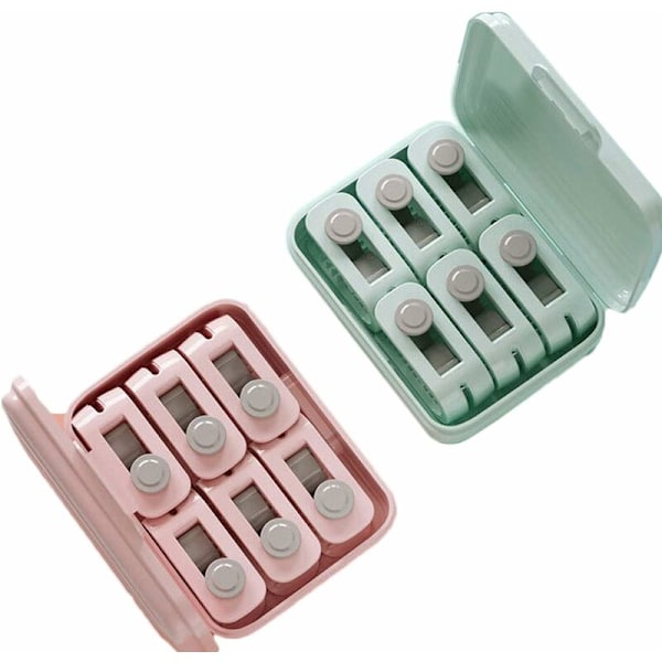 12 stk Dyne-klips, Sklisikre Dyne- og Teppedyner, Plastdyne-klips Holder Lakener Stramme, Med Oppbevaringsboks Passer til Ulike Madrasser