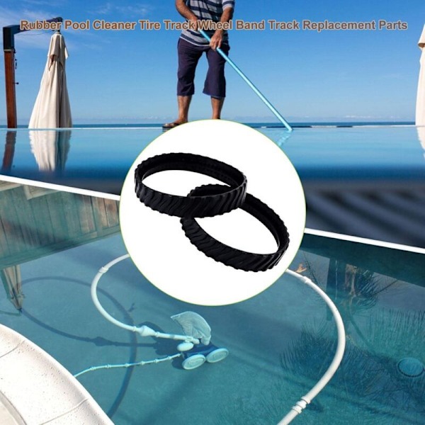 Zodiac Mx8 Poolrenser Spor, 2 stk. Zodiac Mx8 Dele, Robust Gummi, Forbedrer Delenes Levetid for Rengøringsrobot