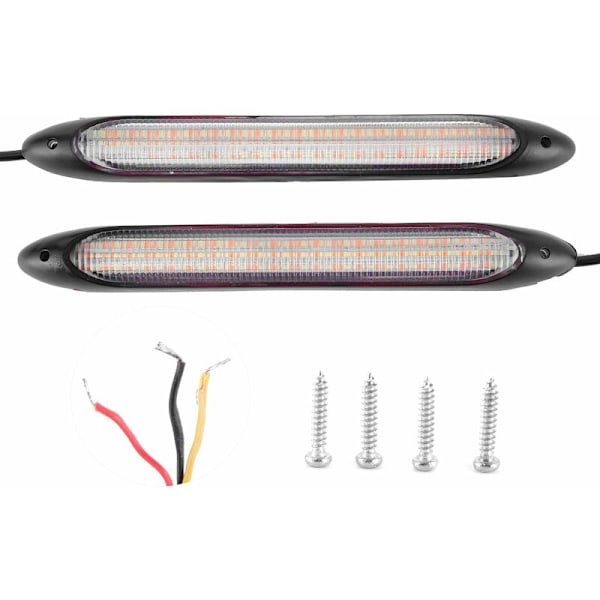 Universal LED Dagkørelys Blinklys Hvid Gul 15,5 Størrelse 23,5--2 Pak