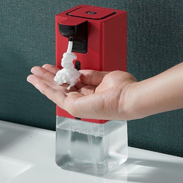 Smart Sensor Skum Dispenser Automatisk Håndvask Dispenser Tryk til Hjem Badeværelse - Grå