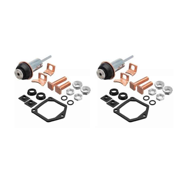 2X Universal Starter Solenoid Reparation Rebuild Kit Plunger Kontakter Sæt til