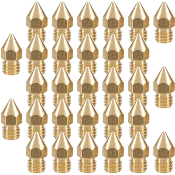 30 st Mk8-munstycke 0,4 mm 3D-skrivarmunstycke Extruder-skrivhuvud för 3D-skrivare -10 (plastlåda 1 st)
