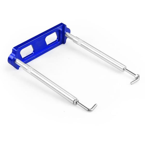 Batteri Tie Down Kit Hold Down Stang med Rustfritt Stål Brette Kroker for / CRX S2000 RSX (Blå)
