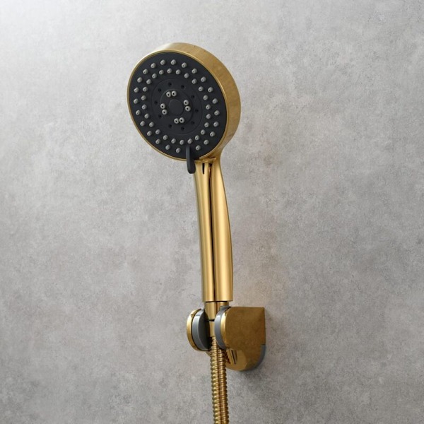 Højtryks Bruseshowerhoved 5 Jet Håndbruser til Badeværelse, Titanium Guld, BS144J