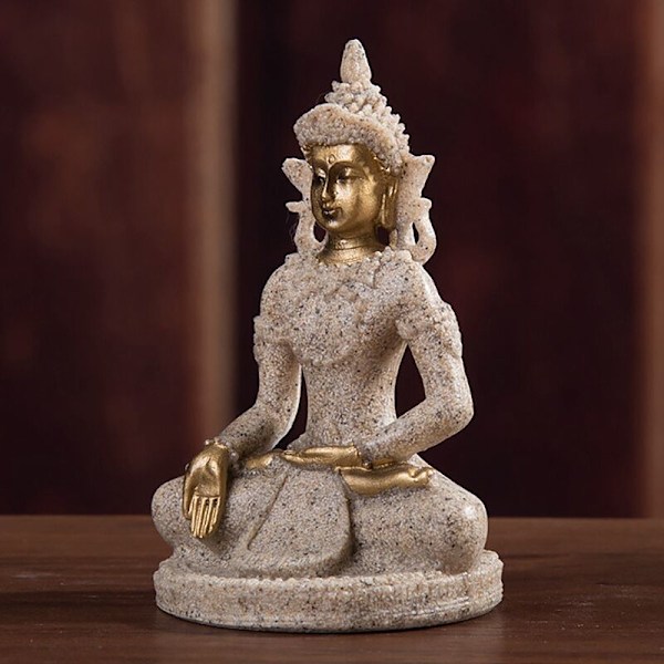 Bil Dekoration Natur Sandsten Figur Skulptur til Hjem Butikker (8135)