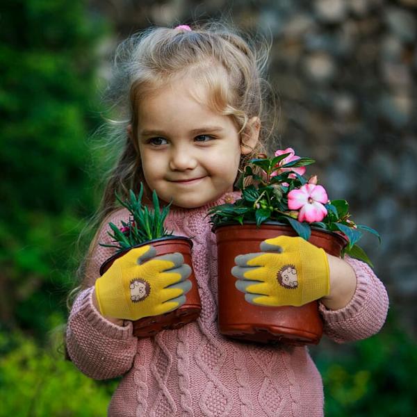 Havearbejds Handsker, 2 Par Børnearbejds Handsker Sikkerhed Byggehandsker Anti-Skær Anti-Snavs Anti-Bid Havearbejds Handsker (Under 5 År)