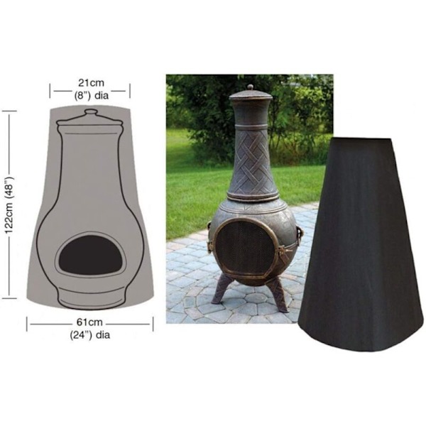Utomhus Patio Skorstensöverdrag, Vattentät Eldstad, Eldstad, Värmeapparat Skyddande Överdrag, för Utomhus Trädgård, Bakgård, 122x21x61CM