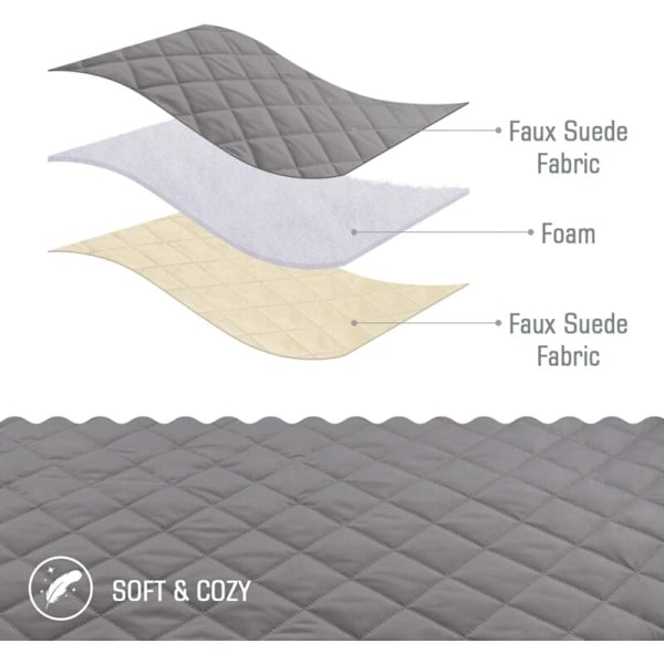 Sofa Betræk Vandtæt Sofaovertræk med Elastiske Stropper Anti-Slip Skum til Stue Hunde Beskyttelse Beskyt mod Kæledyr, Stænk, Slid og Pletter