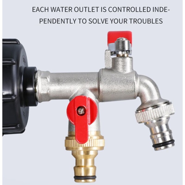 IBC-adapter trädgårdsvattentankanslutning regnvattenventil adapter kran vattenanslutningar trädgårdstillbehör,A