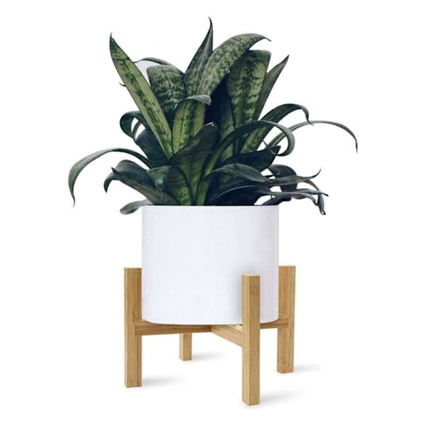 4-bens Träblomkruka Stativ, Växt- och Succulentbas Displayställ, Hylla Hemträdgård Patio Dekoration